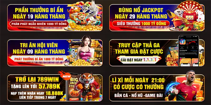 789Win cung cấp nhiều chương trình ưu đãi hấp dẫn